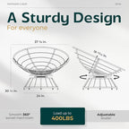 Bme 40" Ergonomic Wicker Papasan Chair - Image 2