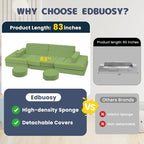 Edbuosy 22Pcs Modular Kids Play Couch - Image 3