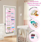 Over The Door Organizer 6 Tiers, Extra Large Behind Door Storage of 12 - Image 6
