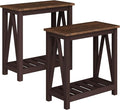 ChooChoo Farmhouse End Table, Rustic Vintage Narrow End Side Table by ChooChoo