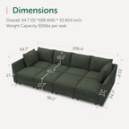 HONBAY Modular Sofa Sectional Sleeper Couch - Image 2