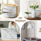 practicalWs Glossy Marble Wallpaper Peel and Stick White/Gold Granite Contact - Image 5