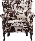 Mid Century Accent Chair Modern Button Tufted Armchair Wingback Club Chair by DMFurniture