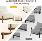 Mid Century Modern Accent Chair Set of 2, Upholstered Armless Lounge Chair - Image 4