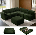 Upgrade Boneless Couch with Storage, Extra Deep&High Seat Modular Sectional by Unknown