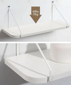 Afuly White Shelves for Wall, Floating Shelf Bathroom, Wall Mounted Shelves for - Image 6