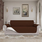 Easy-Going Reversible Couch Cover, 4 Seater Sofa, Coffee/Ivory | XX-Large Sofa - Image 2