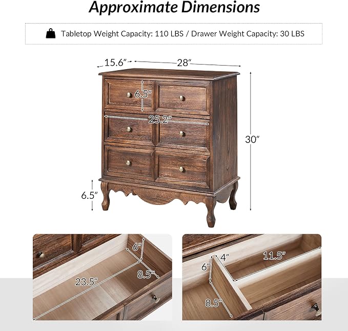 HULALA HOME 3-Drawer Nightstand - Image 2