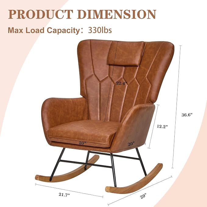 VECELO Rocking Chair Nursery - Image 2