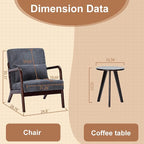 Beige Midcentury Modern Accent Chair - Image 2