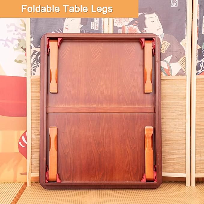 Rectangle Coffee Table, Japanese Style Solid Wood Floor Table - Image 4