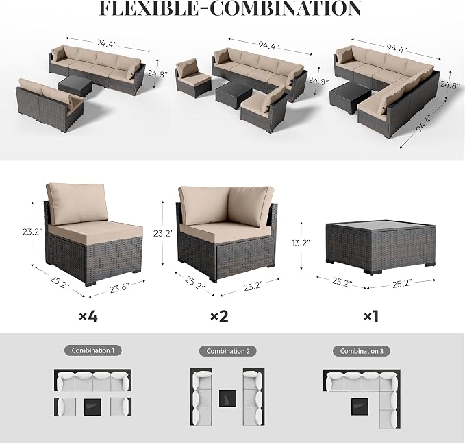 WWR Patio Furniture Set 7 Piece - Image 5