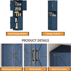 Vabches 64.8" Tall Farmhouse Corner Cabinet - Image 4