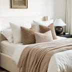 Faux Fur Throw Pillow Covers 20x20 Inch Set of 2 Boucle Neutral Decorative - Image 4