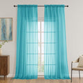 Turquoise Bedroom Curtains 2 Panel Sets 96 Inch Length, 59 Inch Extra Wide by OVZME