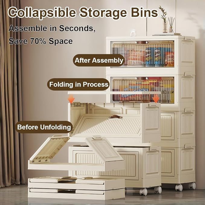 4-Tier Foldable Storage Cabinet - Image 4