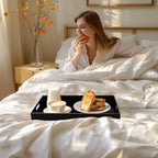 MAONAME Black Decorative Tray for Coffee Table, Modern Serving Tray - Image 5