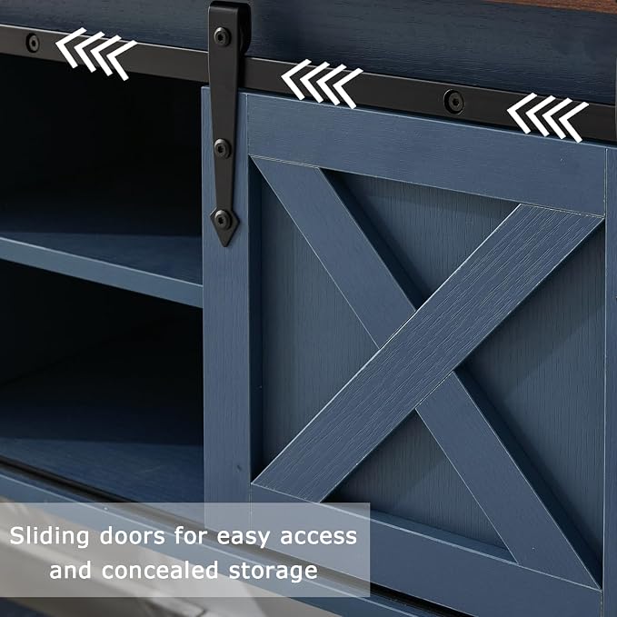 Blue Farmhouse Entryway Table, Rustic Hallway Table - Image 4