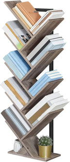 HOOBRO Tree Bookshelf, 9-Tier Bookcase Wooden Shelves, Floor Standing Storage - Image 9