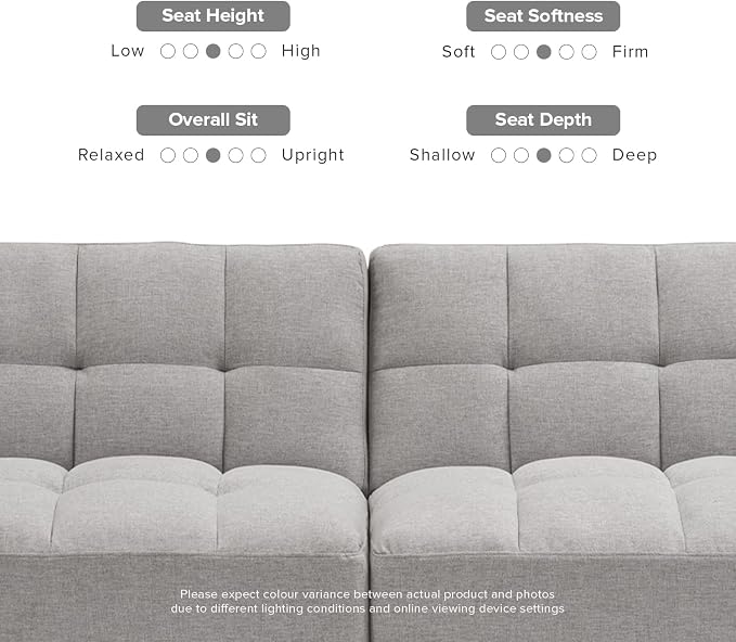 mopio Aaron 76.8" Couch, Small Futon Sofa Bed, Mid Century Modern Futon Couch - Image 6