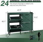 Barnyatoh Shoe Storage Cabinet, Farmhouse Shoe Organizer - Image 2