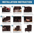 H.VERSAILTEX Wing Chair Slipcover Chair Covers - Image 6