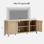 SICOTAS Rattan TV Stand for Living Room - Image 2