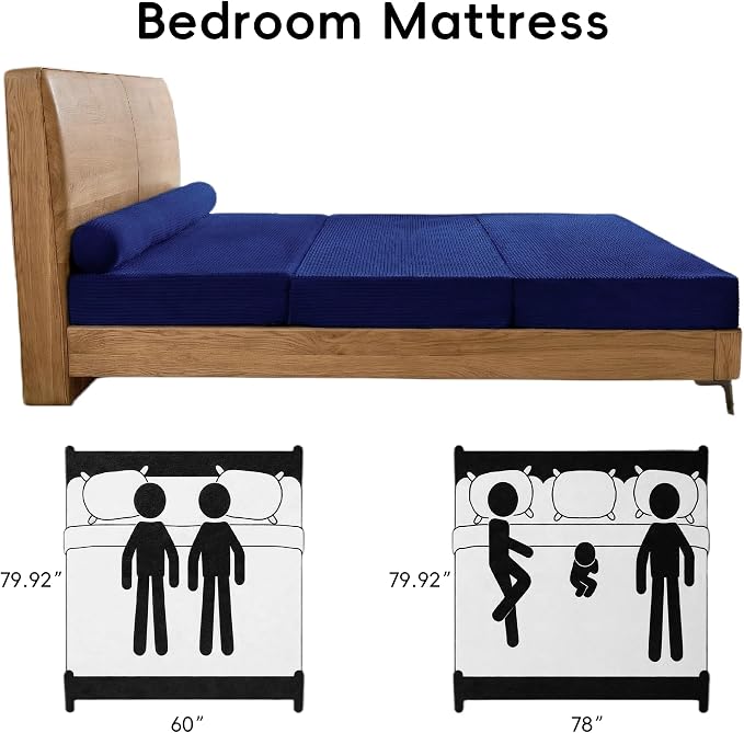 5-in-1 Convertible Sofa Bed, Corduroy Futon Couch Sleeper - Image 6