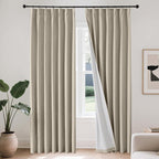 Joydeco Pinch Pleated Linen Curtains by JOYDECO