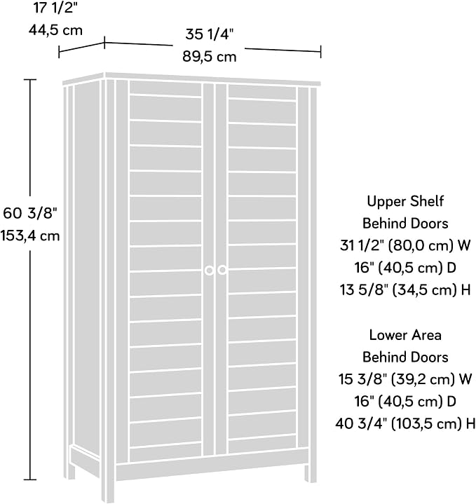 Sauder Cottage Road Storage Cabinet/ Pantry Cabinet, Soft White finish - Image 3