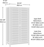 Sauder Cottage Road Storage Cabinet/ Pantry Cabinet, Soft White finish - Image 3