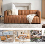 HULALA HOME 83" Genuine Leather Sofa - Image 4
