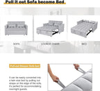 Convertible Sleeper Sofa Bed, Loveseat Sleeper Sofa - Image 7