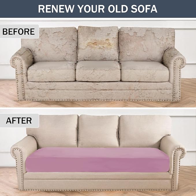 Stretch Cushion Cover, Soft Velvet Plush Cushion Slipcovers Loveseat Sofa - Image 6