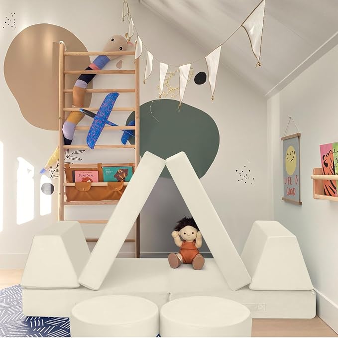 MeMoreCool Kids Play Couch, 8-Piece Modular Foam Sofa - Image 2