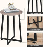 HOOBRO Side Table, Round End Accent Table - Image 8