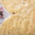 Latepis Yellow Fluffy Circle Rugs - Image 6