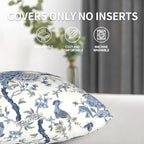 Chinoiserie Blue and White Pillow Covers 20x20 in Set of 2 - Image 4