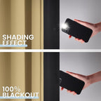 SimpleHome Biscotti Beige 100% Blackout Curtains Room Darken Living Room 63 | - Image 4
