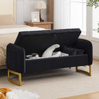 End of Bed Storage Bench, Storage Ottoman Bench - Image 9
