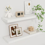 Fun Memories Floating Shelves for Wall, 22.5" Rustic Wood Deep Wall Mounted by FunMemories