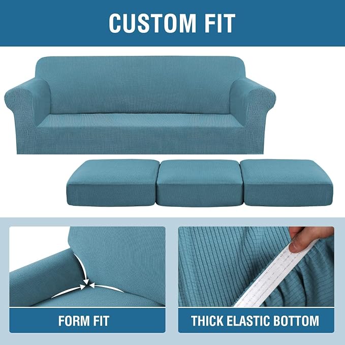 H.VERSAILTEX 4 Piece Stretch Sofa Covers - Image 4