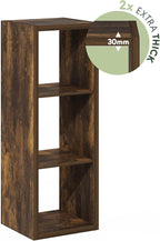Furinno Cubicle Book Shelf, 3-Cube Bookshelf, Extra Thick Frame Horizontally & - Image 7