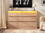 Jocoevol Modern LED 6 Drawer Dresser - Image 9