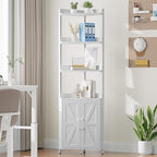 HOOBRO Corner Shelf with Storage, Tall Corner Cabinet, 5-Tier Bookshelf Stand - Image 2