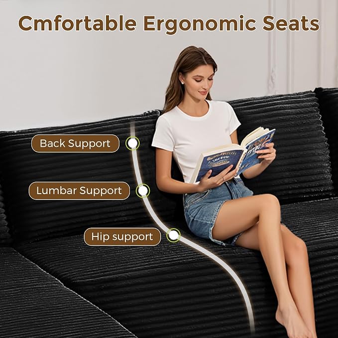 133" Oversized Cloud Boneless Sofa Couch - Image 5