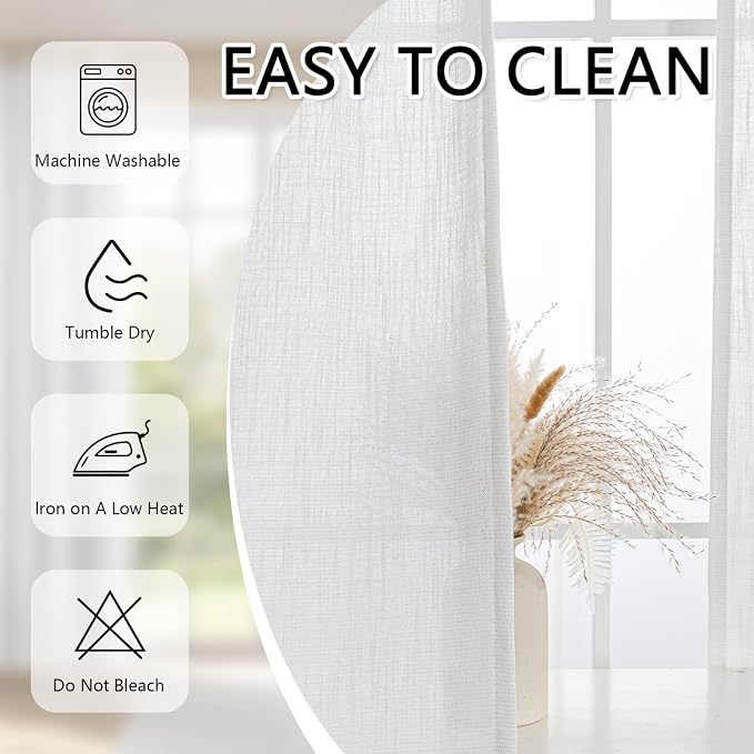 MYSKY HOME Natural Curtains for Living Room 1 Panel - Image 8
