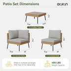 Aoxun Patio Furniture Set, 7 Piece Outdoor Sectional Sofas - Image 7