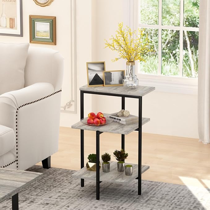 AWQM Faux Marble Table Set, Coffee Table & 2 Side Table, Faux Marble Tabletop - Image 5