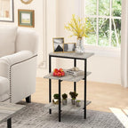 AWQM Faux Marble Table Set, Coffee Table & 2 Side Table, Faux Marble Tabletop - Image 5
